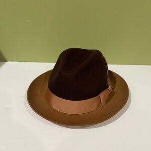 Bruno Capelo hat brim fedora wool brown/camel